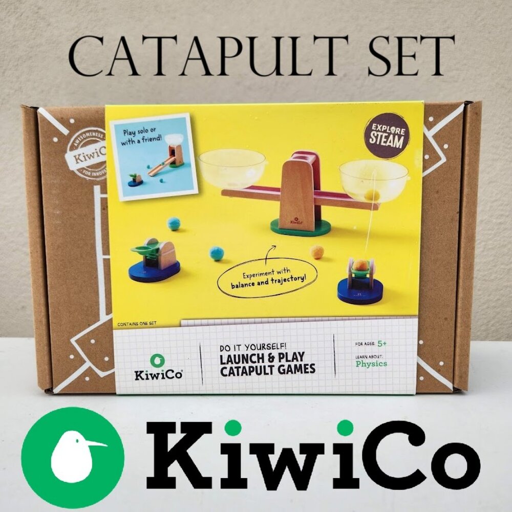NEW KiwiCo Launch & Play Catapult Games STEM Science Kit Set Physics Launcher Ki